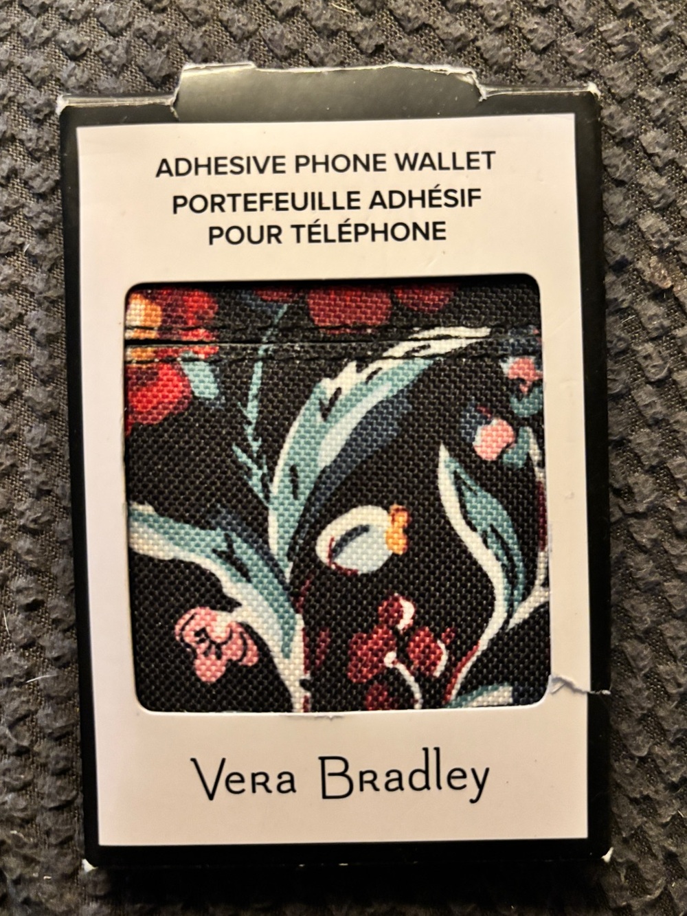 Vera Bradley Adhesive Phone Wallet, new
Perennials Noir print